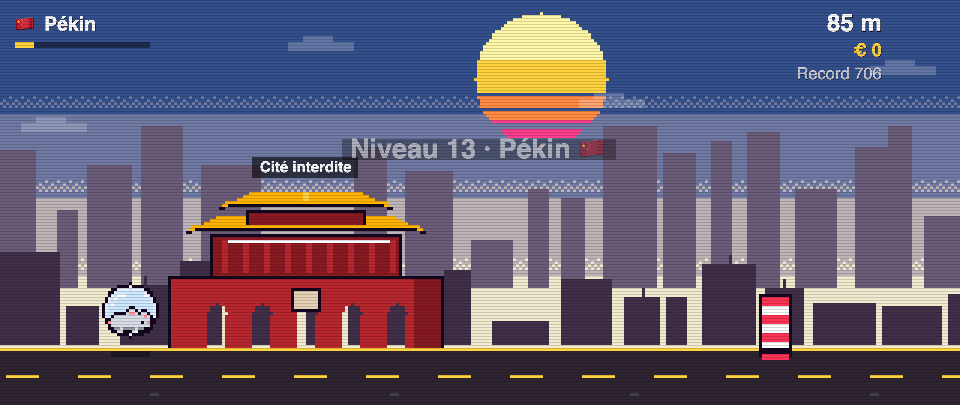 Forbidden City in pixel art, Rat Race in Beijing