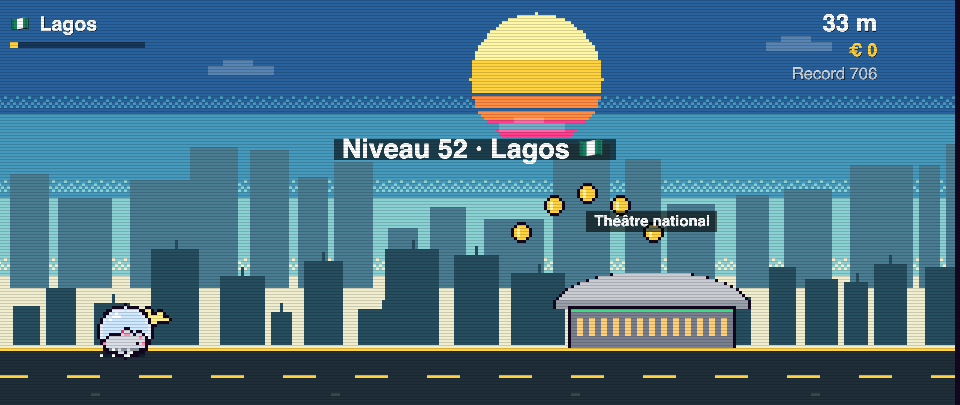Théâtre national en pixel art, Rat Race à Lagos