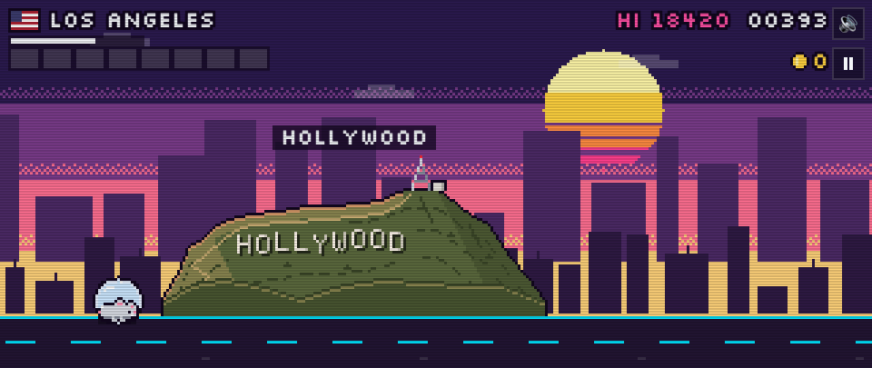 Hollywood in pixel art, Rat Race in Los Angeles