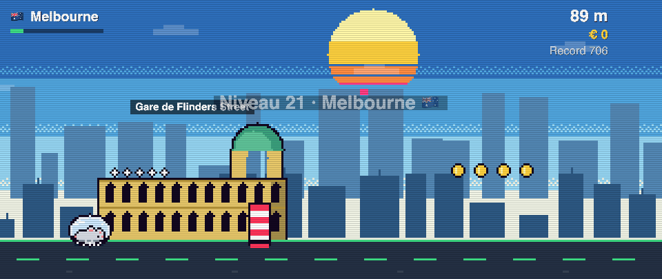 Gare de Flinders Street en pixel art, Rat Race à Melbourne