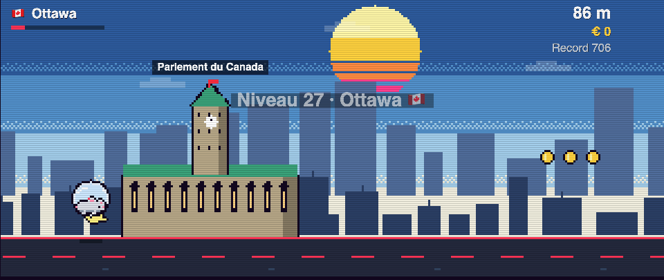 Parlement du Canada en pixel art, Rat Race à Ottawa