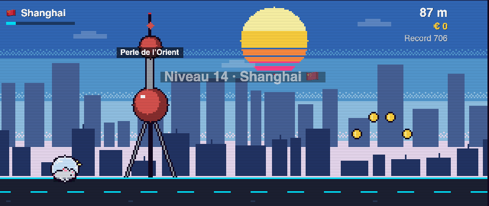 Perle de l’Orient en pixel art, Rat Race à Shanghai