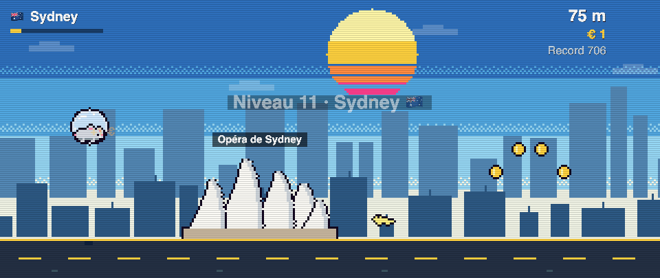 Opéra de Sydney en pixel art, Rat Race à Sydney