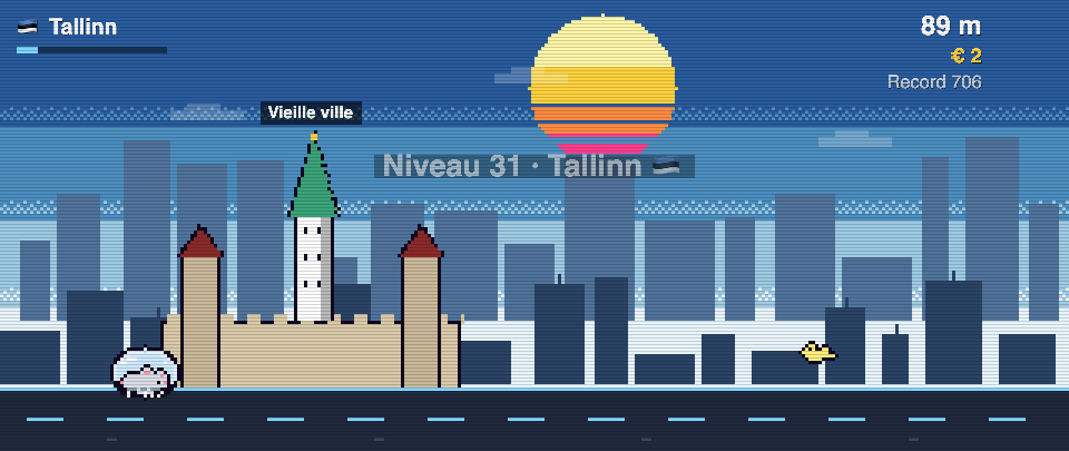 Vieille ville en pixel art, Rat Race à Tallinn