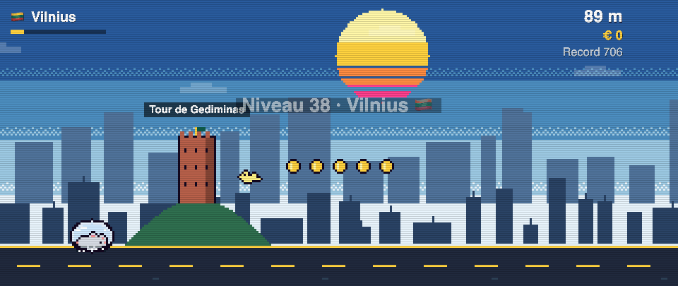 Tour de Gediminas en pixel art, Rat Race à Vilnius