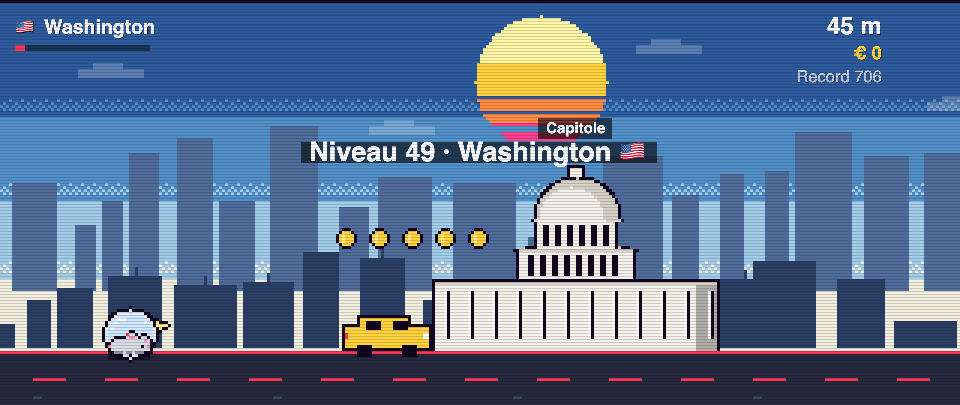 Capitole en pixel art, Rat Race à Washington