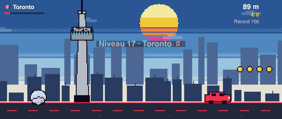 Tour CN en pixel art, Rat Race à Toronto